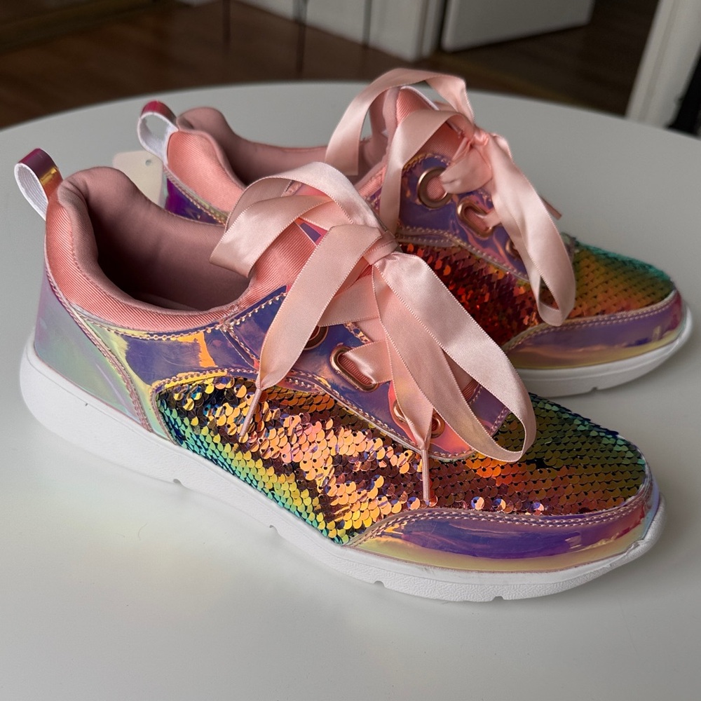 Colorful Sequin Sneakers, size 10